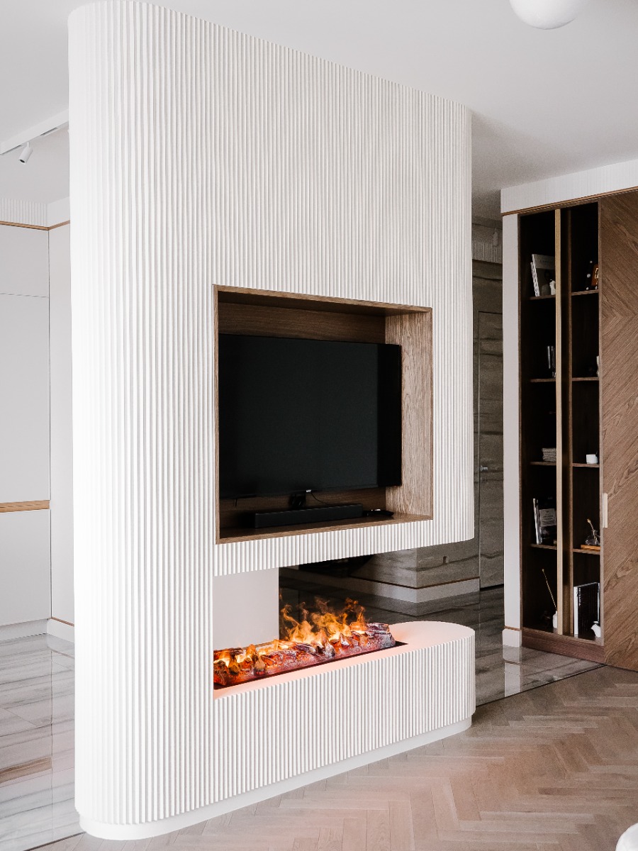 Стеновая панель под покраску Orac Decor Modern Zigzag W108F гибкая 2000×250×18 фото в интерьере